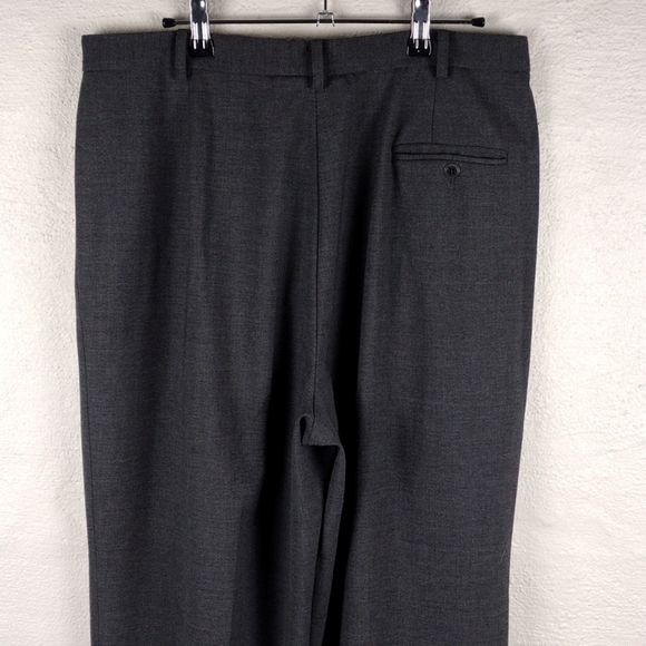 Barry Bricken Vintage Grey Wool Blend Pleated Front High Rise Straight Leg Pant - Picture 10 of 13
